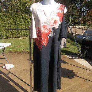 NWT SHEILAY COLD SHOULDER T SHIRT DRESS XXL
